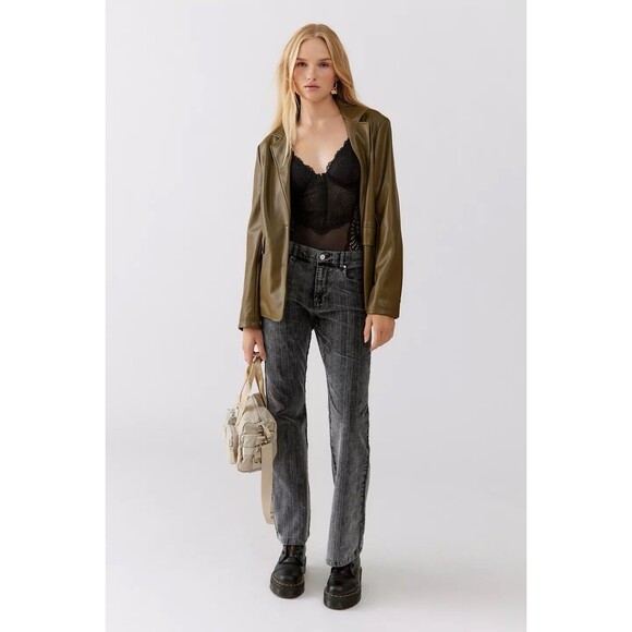 BDG 90s Corduroy Mid-Rise Bootcut Black Pants Womens Size 28 Retro Grunge Boho - Picture 1 of 13